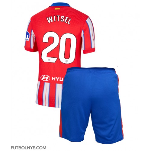 Camiseta Atletico Madrid Axel Witsel #20 Primera Equipación para niños 2024-25 manga corta (+ pantalones cortos)